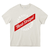 Cream jamaica red stripe lager beer Heavy Core Tee - linhVisuals