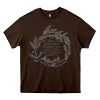 Chocolate Brown Lady Macbeth Shakespeare Quote Heavy Core Tee - linhVisuals