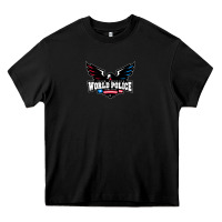Black team america Heavy Core Tee - linhVisuals