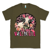 Army Green Be my Valentine Holstein Cow Valentine's Day Classic Tee - FaDigitalArtStudio