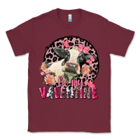 Burgundy Be my Valentine Holstein Cow Valentine's Day Classic Tee - FaDigitalArtStudio