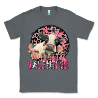 Charcoal Heather Be my Valentine Holstein Cow Valentine's Day Classic Tee - FaDigitalArtStudio