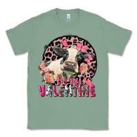 Sage Be my Valentine Holstein Cow Valentine's Day Classic Tee - FaDigitalArtStudio