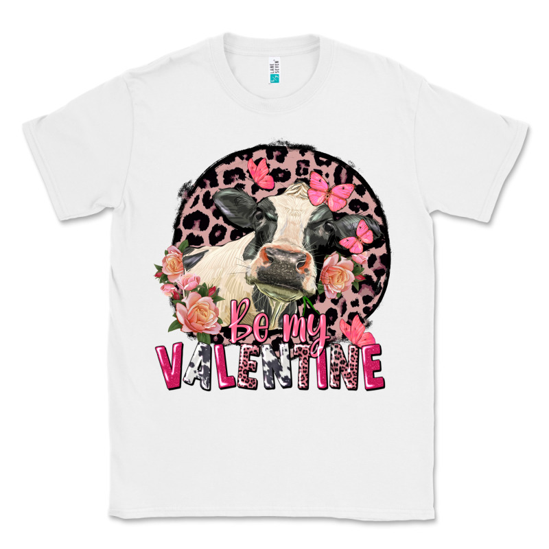 Be My Valentine Holstein Cow Valentine's Day Classic Tee by FaDigitalArtStudio | Teevron