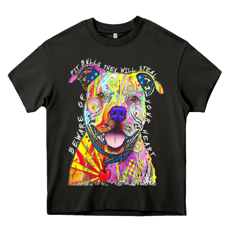 Pitbull T  Shirt Beware Of Pitbulls They Will Steal Your Heart T  Shir Heavy Core Tee by linhVisuals | Teevron