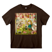 Chocolate Brown Mark Ryden - The Magic Sircus Heavy Core Tee - linhVisuals