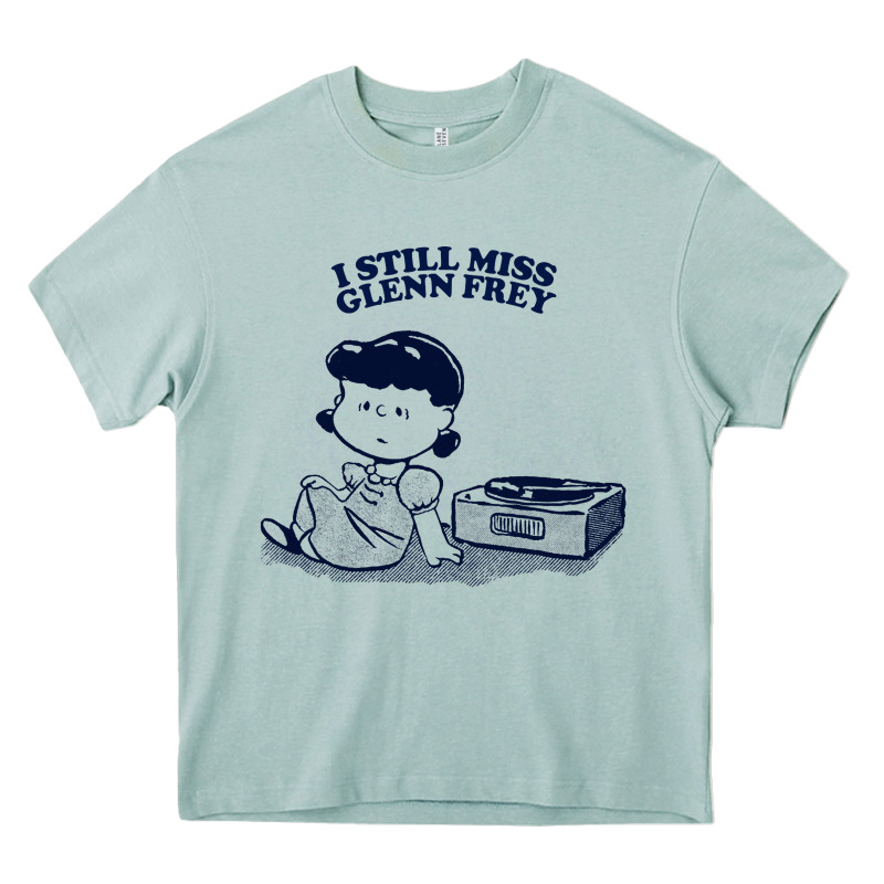 I Still Miss Glenn Frey, Vinyl Collector Fan Design Heavy Core Tee by linhVisuals | Teevron