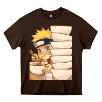 Chocolate Brown Nar Manga Ruto Ramen Heavy Core Tee - linhVisuals