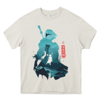 Cream Nier Automata Heavy Core Tee - linhVisuals