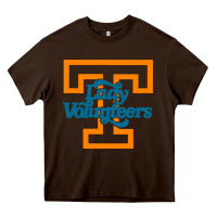 Chocolate Brown tennessee lady volunteers Heavy Core Tee - linhVisuals