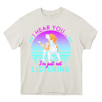 Cream beagle t  shirt i hear you i'm just not listening beagle lover t  shir Heavy Core Tee - linhVisuals