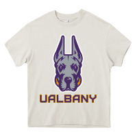 Cream Ualbany Great Danes Heavy Core Tee - linhVisuals