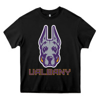 Black Ualbany Great Danes Heavy Core Tee - linhVisuals