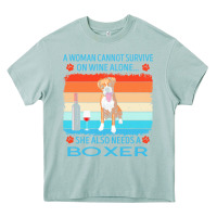 Arona boxer t  shirt a woman cannot survive on wine alone she also needs box Heavy Core Tee - linhVisuals