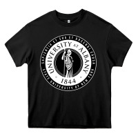 Black University Albany Suny Heavy Core Tee - linhVisuals