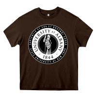 Chocolate Brown University Albany Suny Heavy Core Tee - linhVisuals