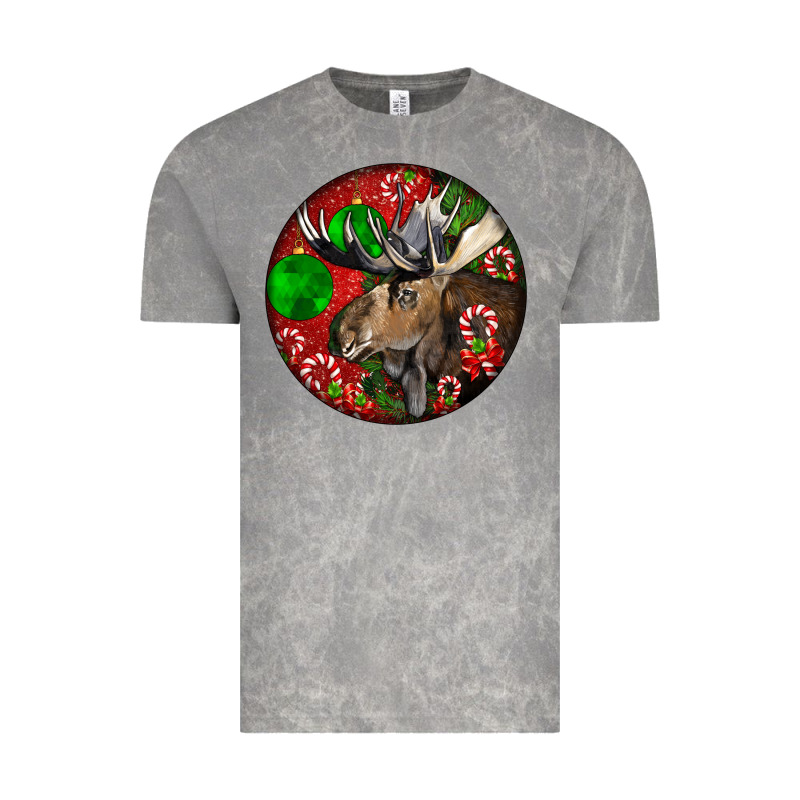 Moose Buck Deer Christmas Vintage Tee by LillyAllenDesigns | Teevron