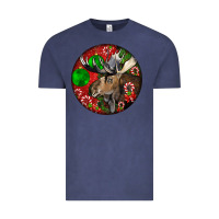 Vintage Denim moose buck deer christmas Vintage Tee - LillyAllenDesigns