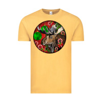 Vintage Mustard moose buck deer christmas Vintage Tee - LillyAllenDesigns