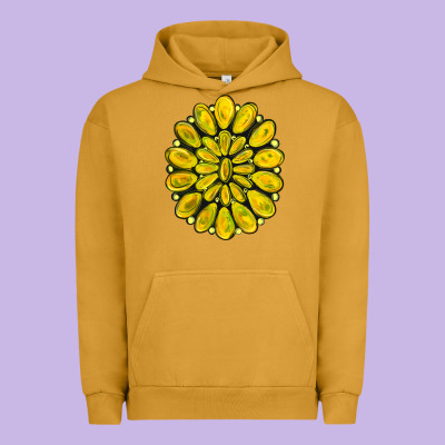 Yellow  Gemstone Jewelny Urban Hoodie Designed By Ranaportraitstore