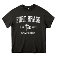Asphalt fort bragg california ca vintage boat anchor flag design tee Heavy Core Tee - linhVisuals