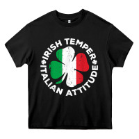 Black irish temper italian attitude t shirt st patrick's day t shirt Heavy Core Tee - linhVisuals