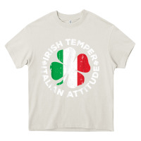 Cream irish temper italian attitude t shirt st patrick's day t shirt Heavy Core Tee - linhVisuals
