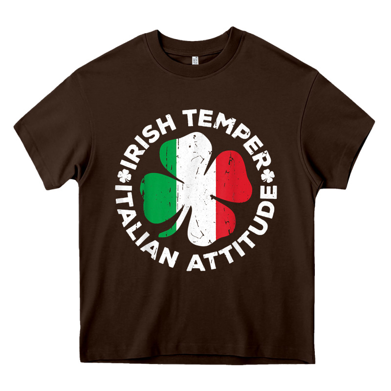 Irish Temper Italian Attitude T Shirt St Patrick's Day T Shirt Heavy Core Tee by linhVisuals | Teevron