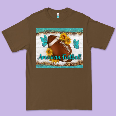 American Football And Butterfly Mousepad Premium Tee Designed By Bundleandbundleshop