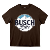Chocolate Brown BUSCH LATTE COOL Heavy Core Tee - linhVisuals