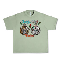 Oil Green Jingle Bell Rockin Urban Heavy Tee - CowhideDigitalArt