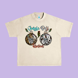 Jingle Bell Rockin Urban Heavy Tee Designed By Cowhidedigitalart