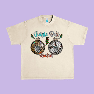 Jingle Bell Rockin Urban Heavy Tee Designed By Cowhidedigitalart