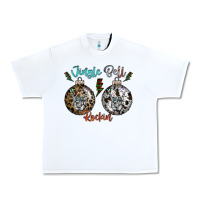 White Jingle Bell Rockin Urban Heavy Tee - CowhideDigitalArt
