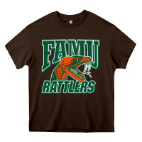 Chocolate Brown FAMU RATTLERS Heavy Core Tee - linhVisuals