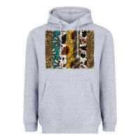 Heather Grey Western Brushstroke Heavyweight Hoodie - Jasminsmagicworld