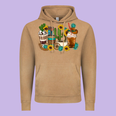 Coffee Cups Vintage Hoodie Designed By Artiststas