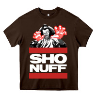 Chocolate Brown sho nuff old school Heavy Core Tee - linhVisuals