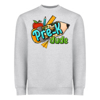 Heather Grey pre k dude Heavyweight Sweatshirt - RanaPortraitStore