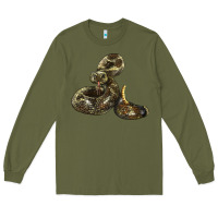 Army Green Rattlesnake Long Sleeve Tee - LillyAllenDesigns