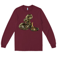 Burgundy Rattlesnake Long Sleeve Tee - LillyAllenDesigns