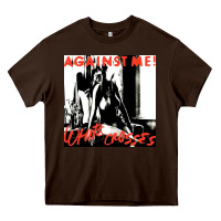 Chocolate Brown against me white crosses tour 2022 Heavy Core Tee - linhVisuals
