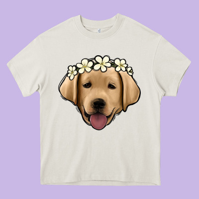 Labrador Heavy Core Tee Designed By Jasminsmagicworld