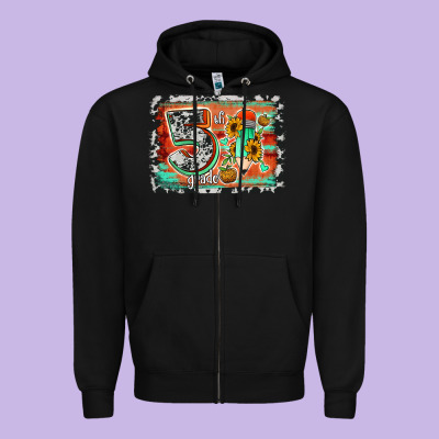 Western Back To School 5th Grade 2 Zipper Hoodie Designed By Jasminsmagicworld