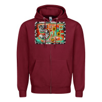 Burgundy western back to school 5th grade 2 Zipper Hoodie - Jasminsmagicworld