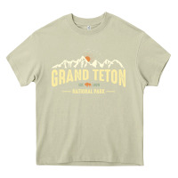 Mossy grand teton national park est 1929 vinage wyoming mountains graphic Heavy Core Tee - linhVisuals