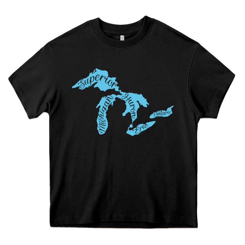 Great Lakes Of Michigan Heavy Core Tee by linhVisuals | Teevron