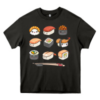Asphalt happy sushi kawaii anime japanese food lover funny illustration gift Heavy Core Tee - linhVisuals