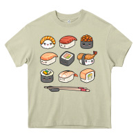 Mossy happy sushi kawaii anime japanese food lover funny illustration gift Heavy Core Tee - linhVisuals