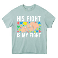 Arona his fight is my fight autism dad mom fist bump cute supportive awarene Heavy Core Tee - linhVisuals